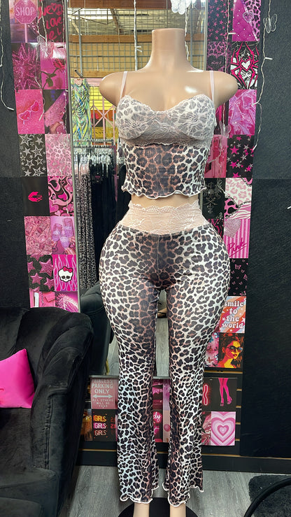 Leopard Lace Set