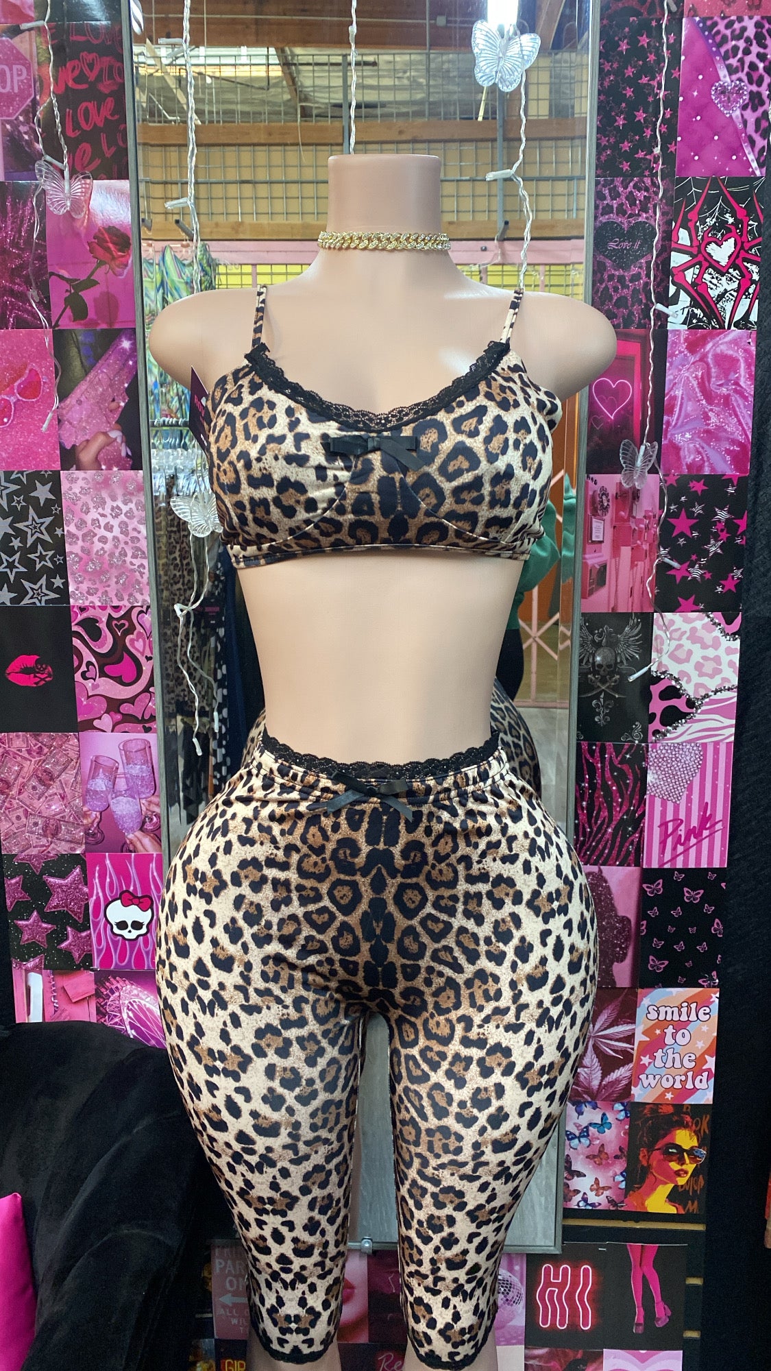 Leopard 2 Piece Bralette Set