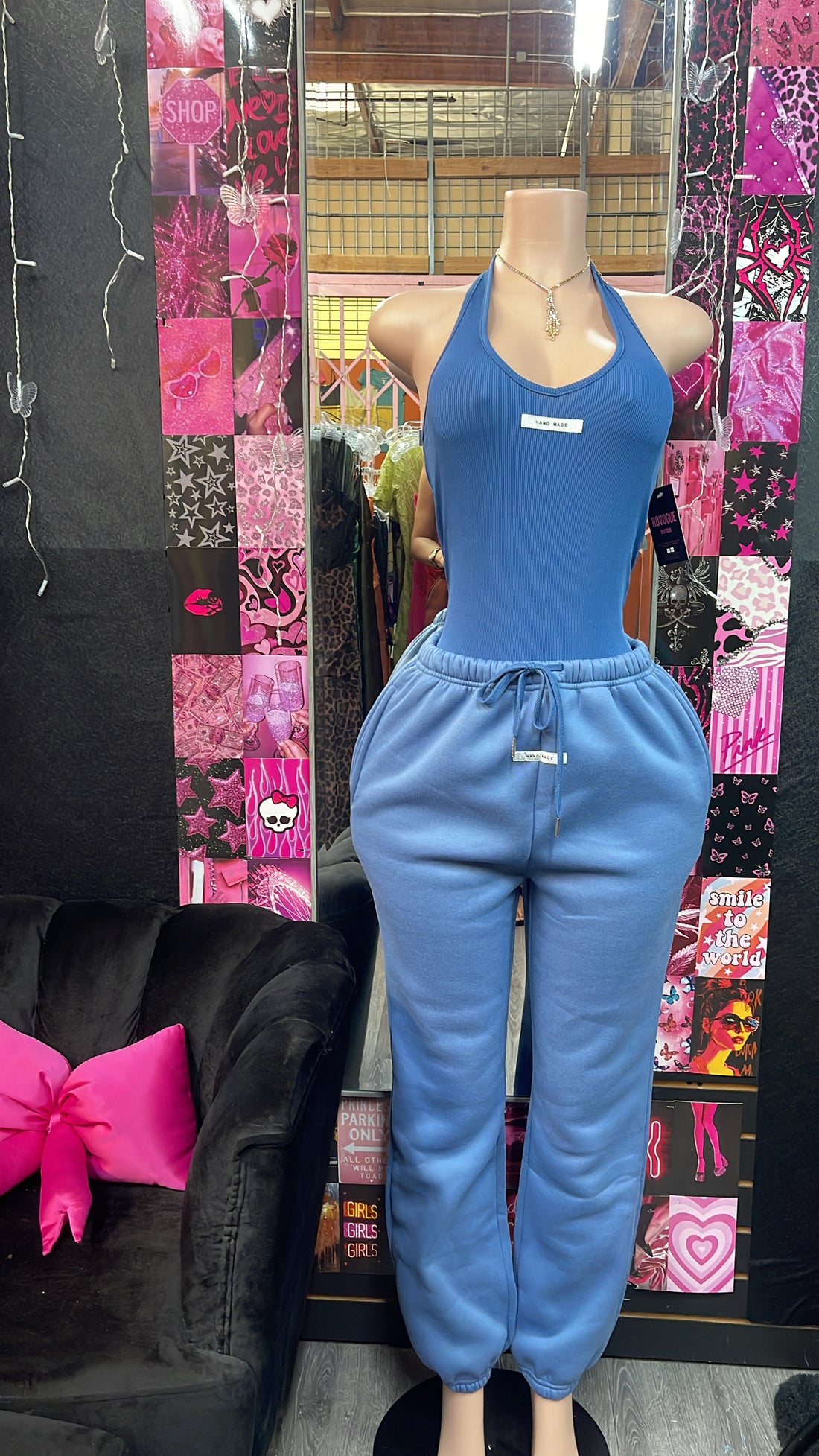 Blue 2 Piece (Bodysuit) Set